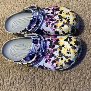 Crocs Gray Multicolor Slip On Crocs